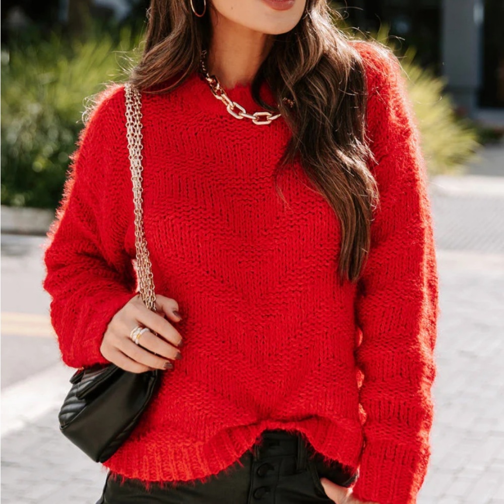 Vici Red Knit Sweater